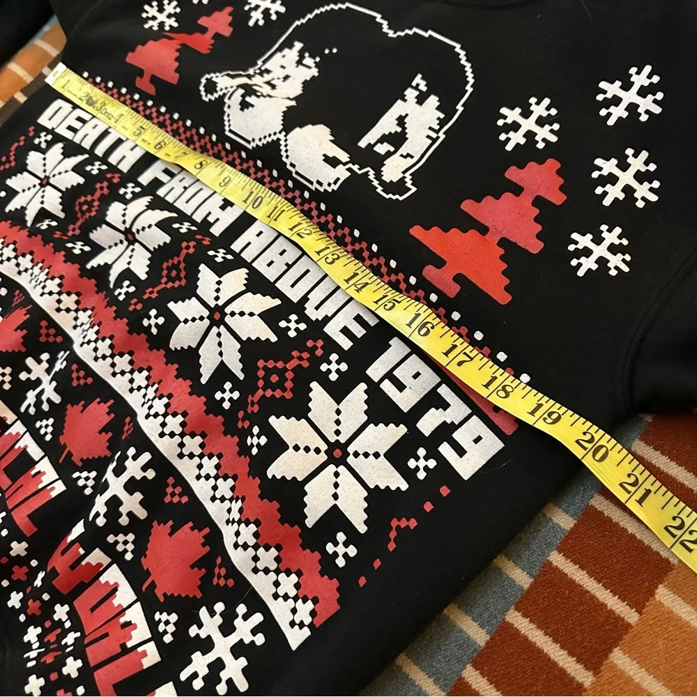 Death From Above 1979 Ugly Holiday Sweater Print ❄️🌲🍁 - Picture 6 of 7